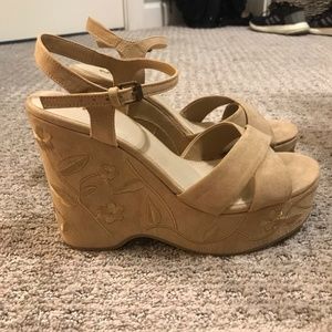 MIA Embroidered Wedges